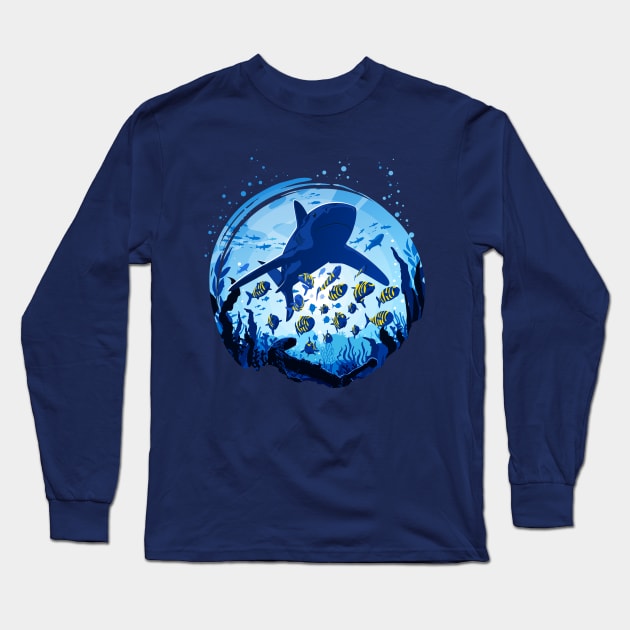 Shark Long Sleeve T-Shirt by Prok_Art